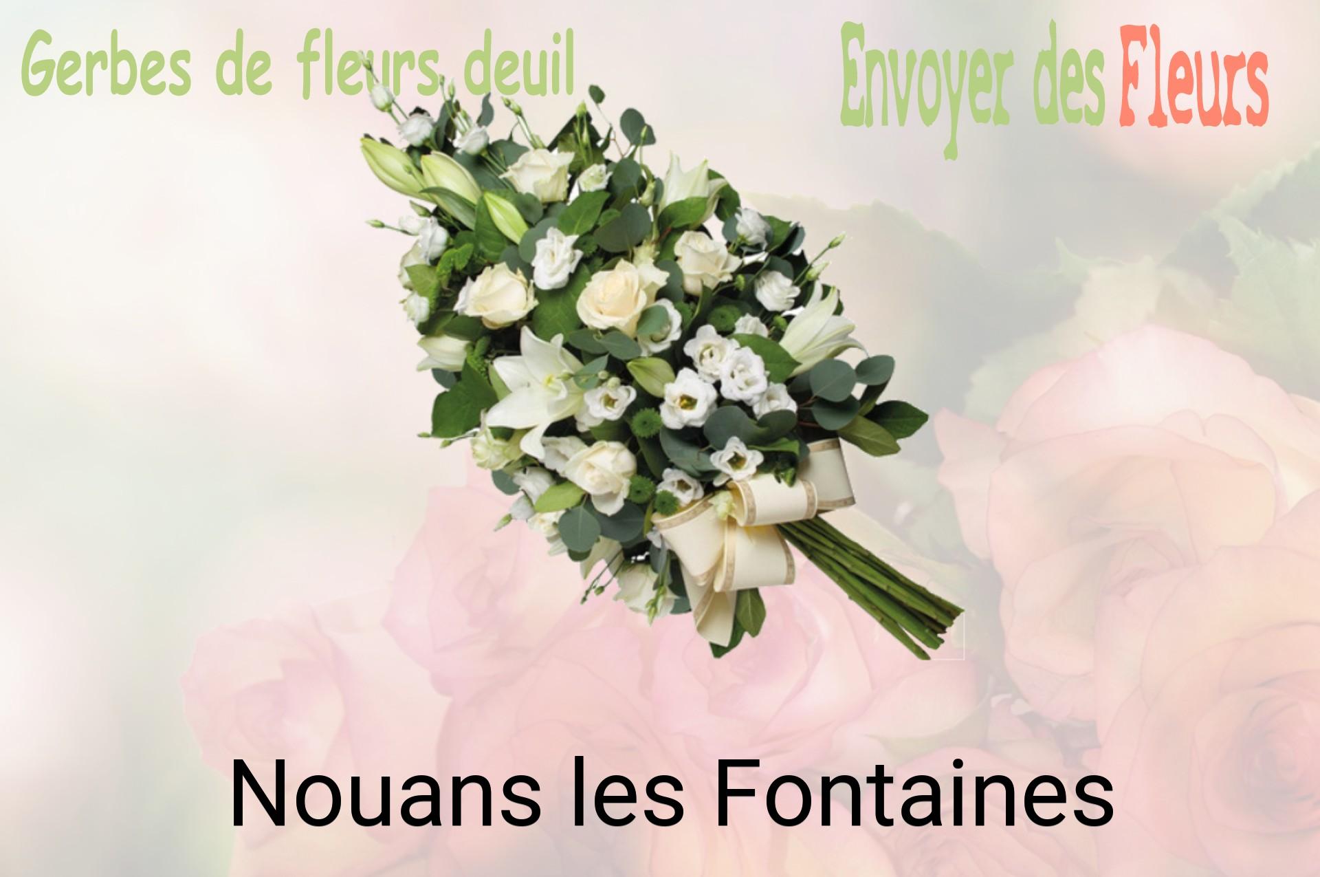 Gerbe de fleurs de deuil livrée à Nouans-les-Fontaines
